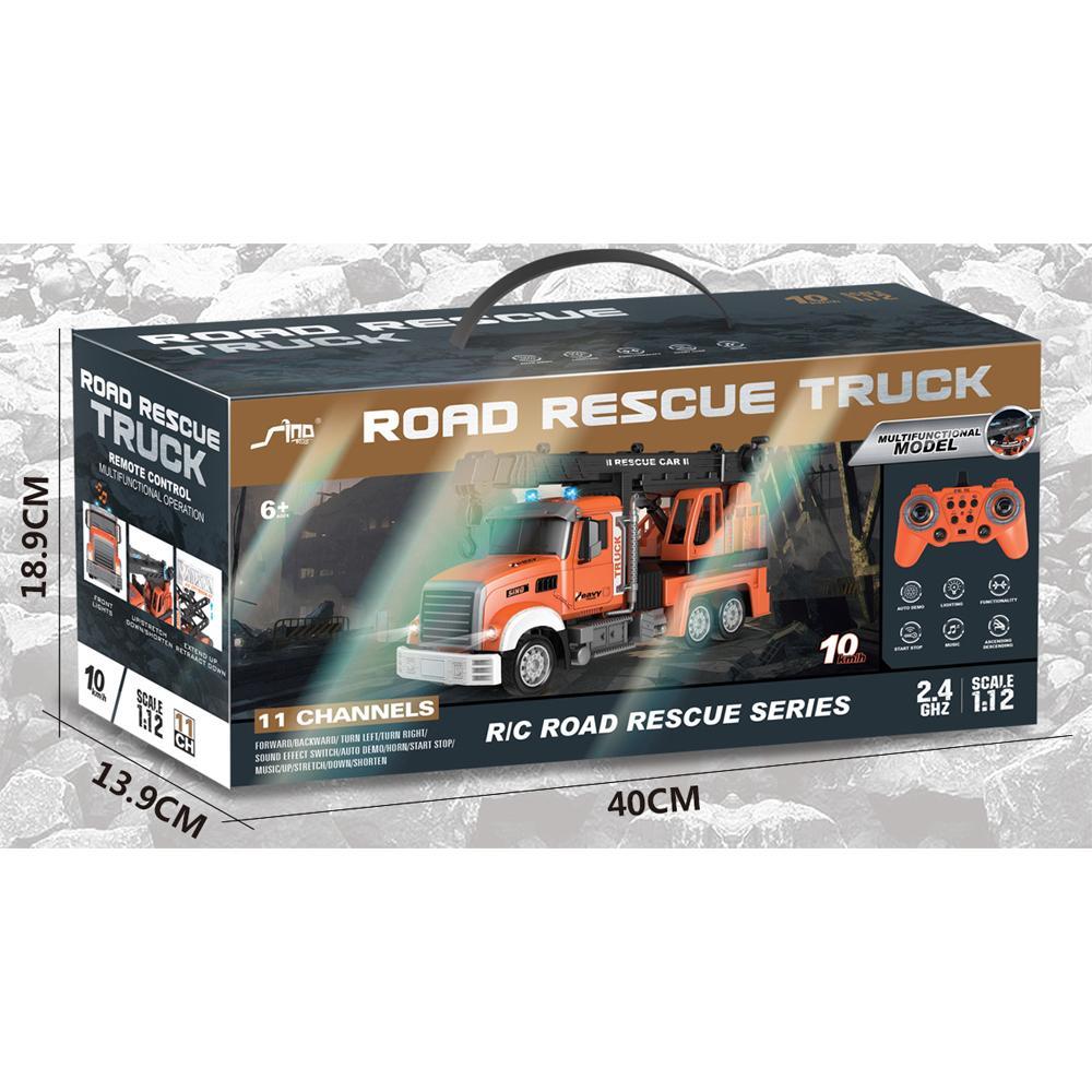 RC RESCUE CRANE1:12 2.4G Dual Frequency 11-Pass Lighting and Music