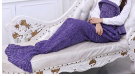 Mermaid Tail Knitting Sleeping Blanket