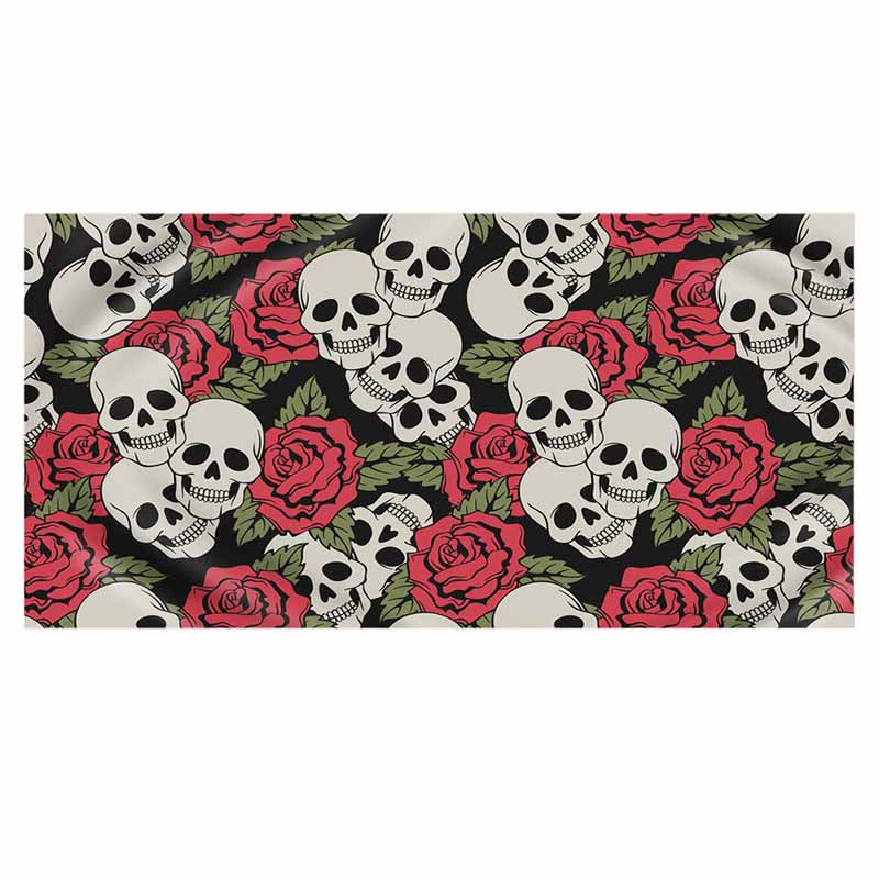 Printed skull beach towel