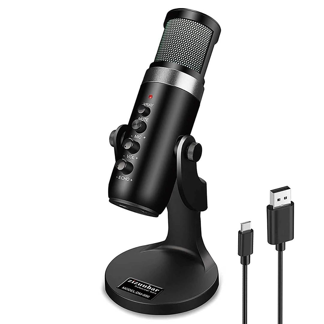 USB Microphone Desktop - High-Quality Plug-and-Play Recording