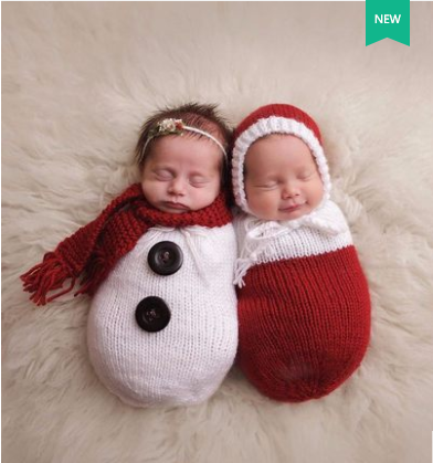 Baby Bathrobe, New Product, Children's Photography Clothing, Photo Studio, Baby Clothing, Knitted Woolen yarn, Cartoon Snowman Sleeping Bag