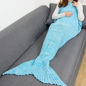 Mermaid Tail Knitting Sleeping Blanket