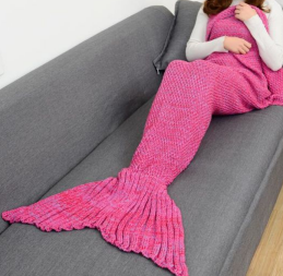 Mermaid Tail Knitting Sleeping Blanket