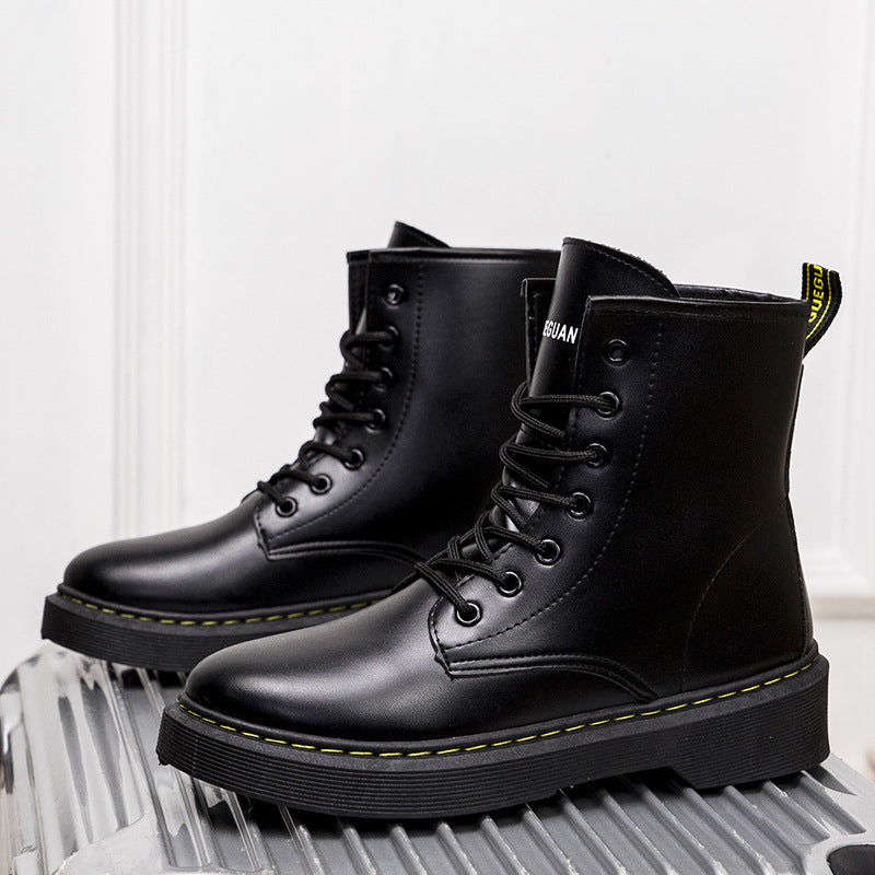 Fashion Casual Women's Shoes Student Comfortable Platform High-top PU Women's Dr Martens Boots