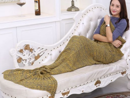 Mermaid Tail Knitting Sleeping Blanket