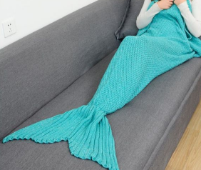 Mermaid Tail Knitting Sleeping Blanket