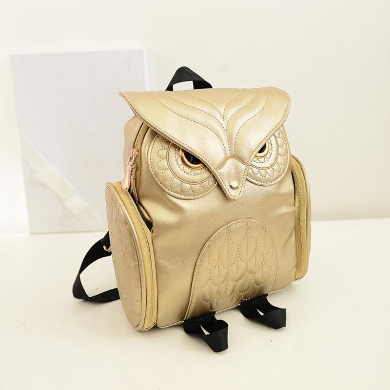 Japanese and Korean trends, women's Owl backpack, leisure travel bag, fashion personality cartoon Backpack