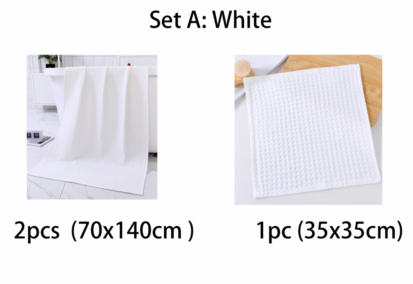 Water-absorbing  Quick-drying Pure Cotton Waffle Bath Towel