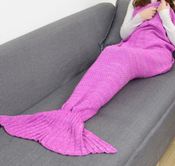 Mermaid Tail Knitting Sleeping Blanket