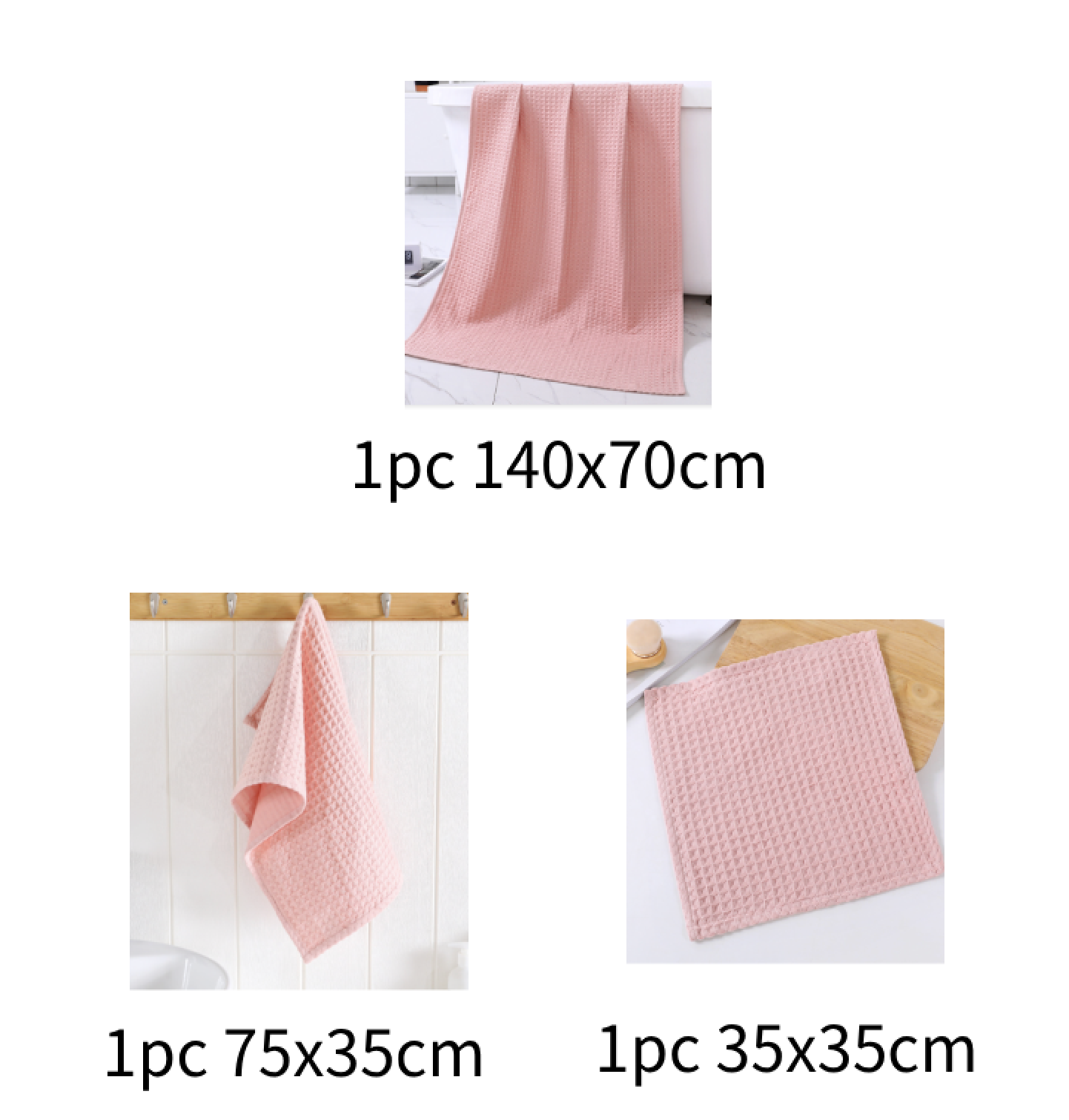 Water-absorbing  Quick-drying Pure Cotton Waffle Bath Towel