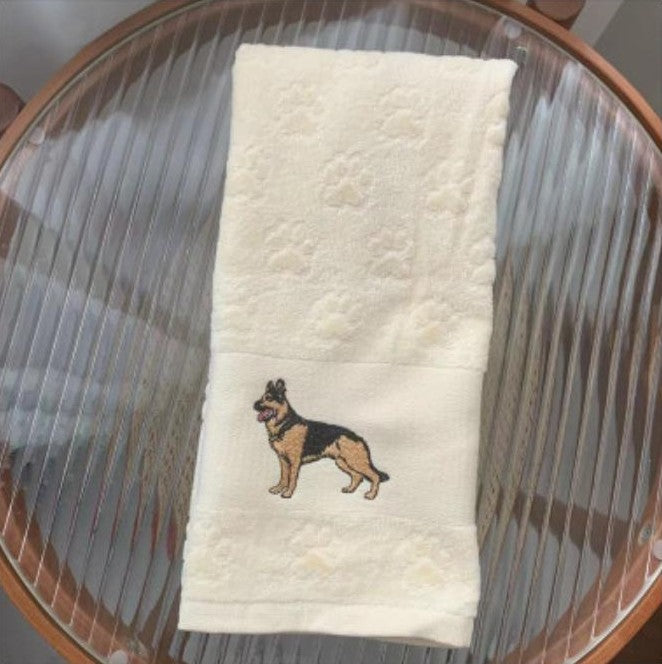 Dog Embroidery Water Absorbing Wash Towel