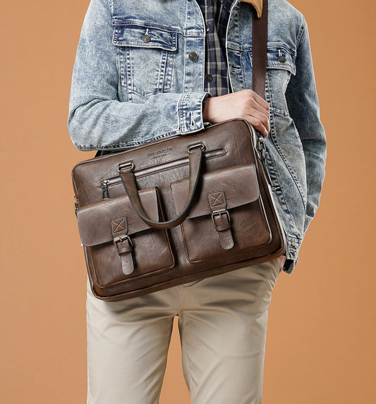 New Style Handbag Men's Horizontal One-shoulder Diagonal Computer