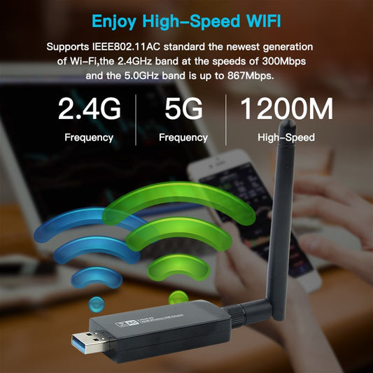 W97L 1200M Wireless Bluetooth Network Card USB