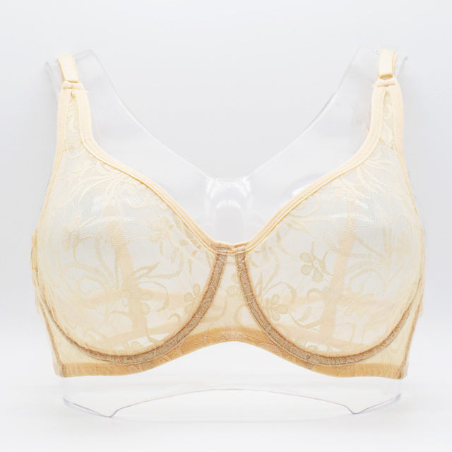 Plus Size Lace Bras For Women Underwired BH Hollow Out